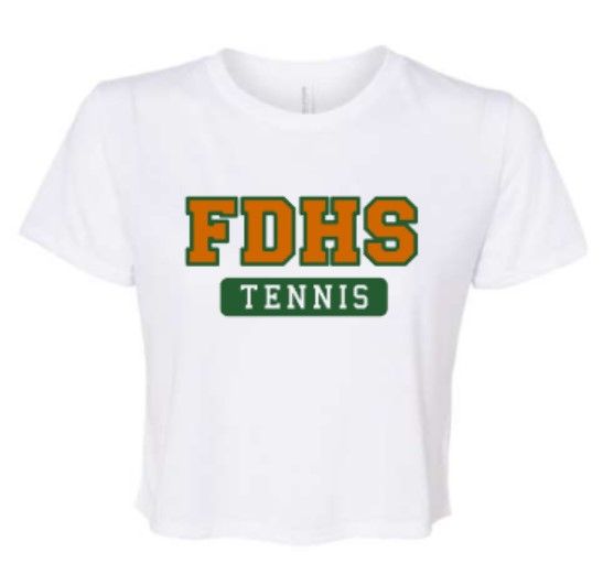 Ladies FDHS Tennis Bella + Canvas Crop Tee (FDT)