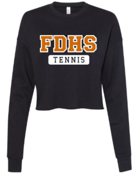 Ladies FDHS Tennis Crop Crew Fleece (FDT)