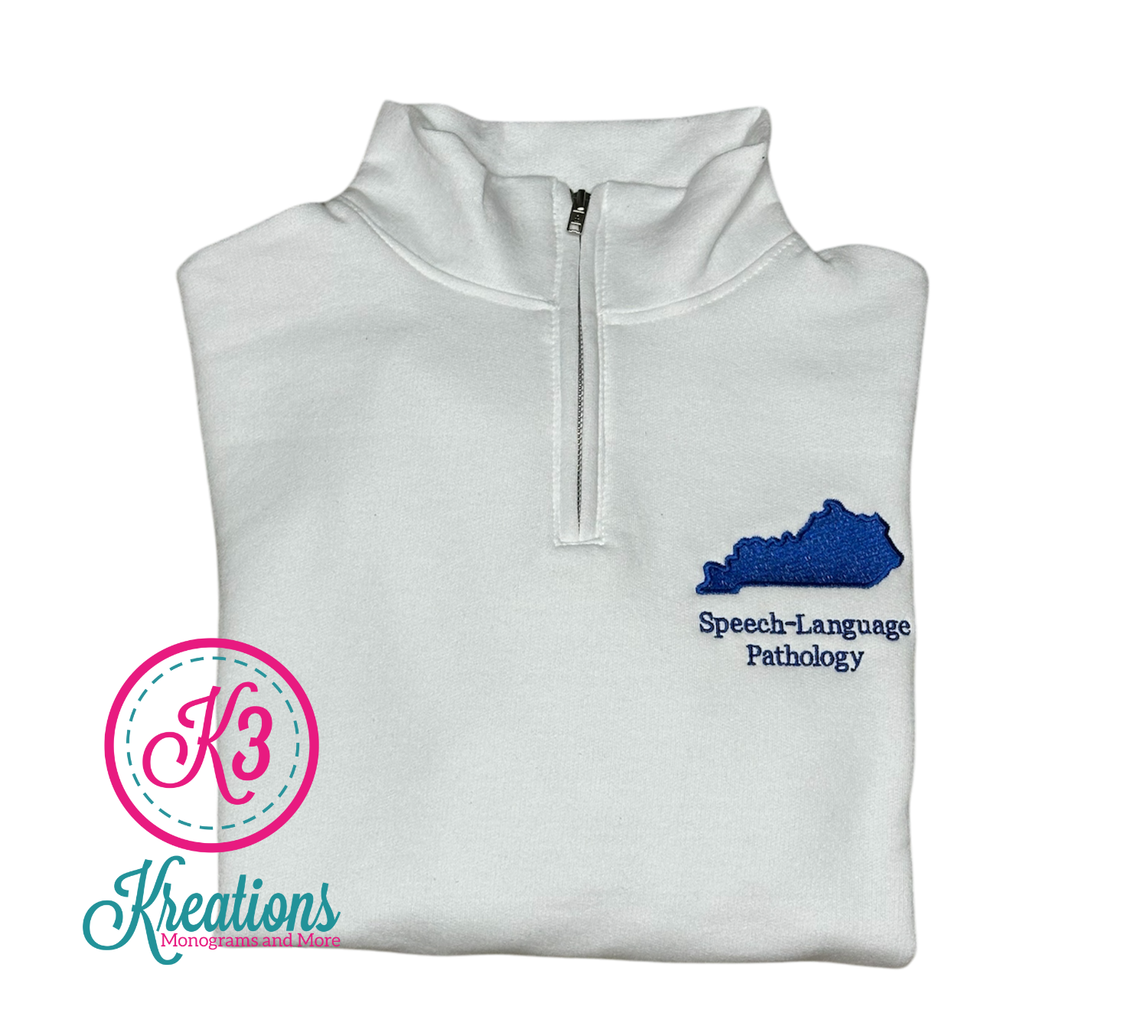 Adult KY State Speech Language Pathology JERZEES NuBlend 1/4 Zip Sweatshirt