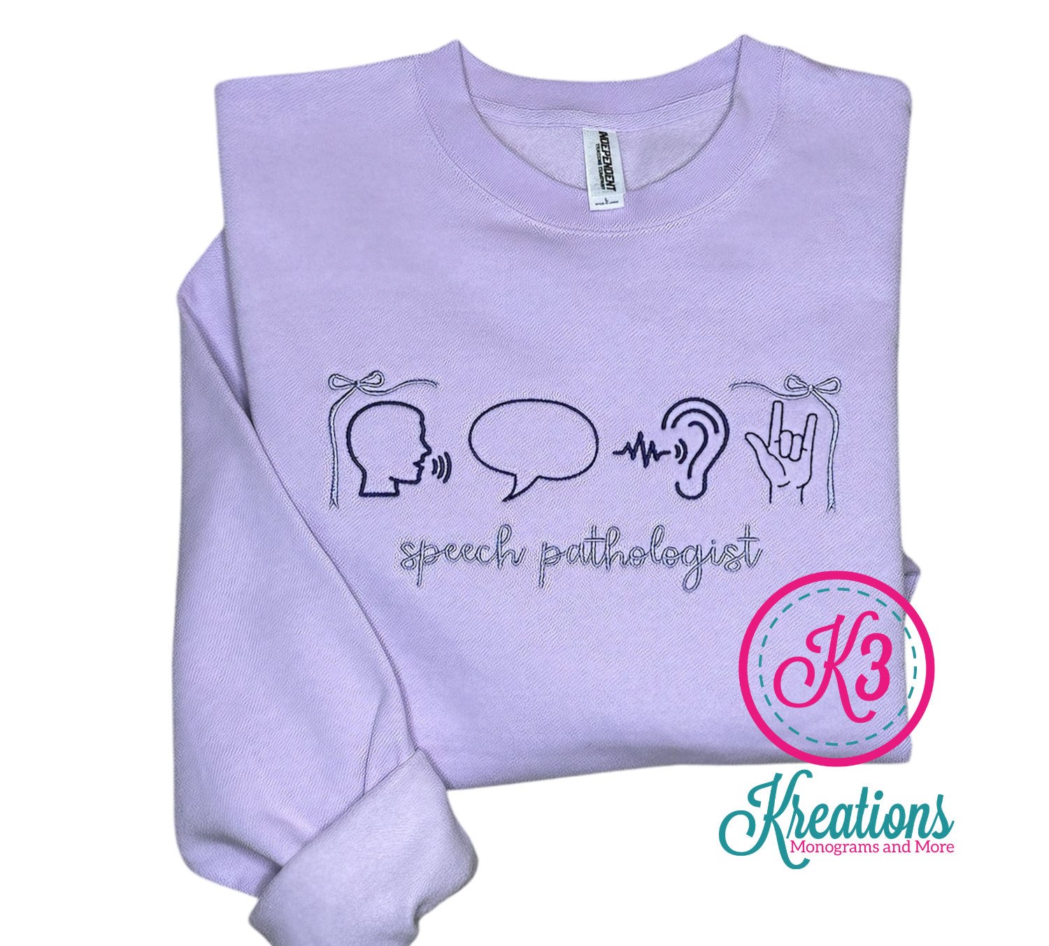 Adult Speech Pathologist Symbols Midweight Crewneck Sweatshirt