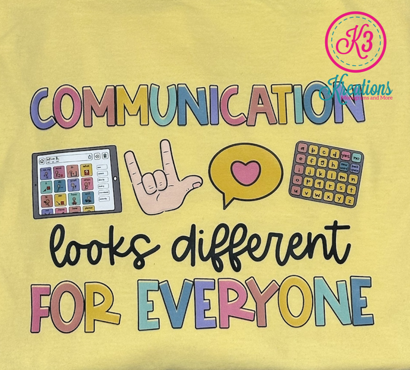 Adult Communication Looks Different Comfort Colors Garment-Dyed Heavyweight T-Shirt