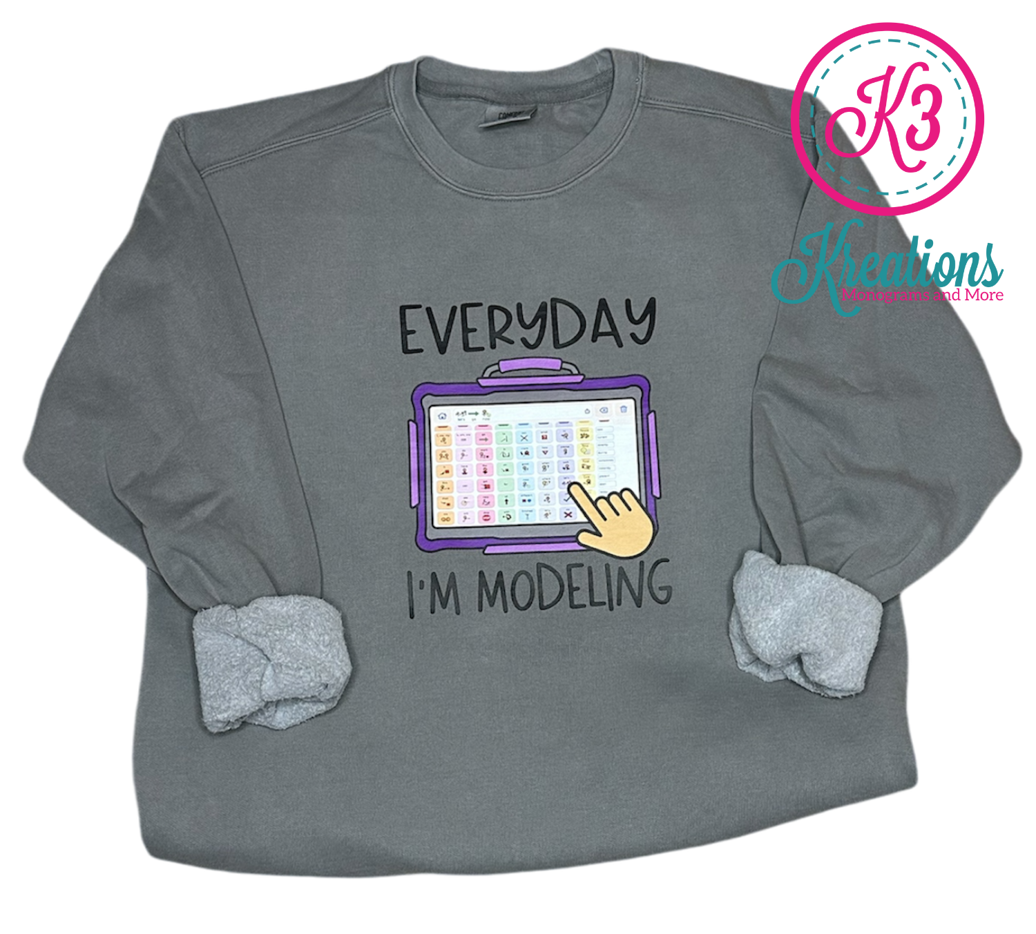 Adult Every Day I&#39;m Modeling Comfort Colors Garment-Dyed Crewneck Sweatshirt