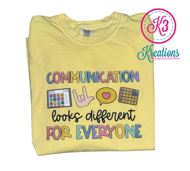 Adult Communication Looks Different Comfort Colors Garment-Dyed Heavyweight T-Shirt