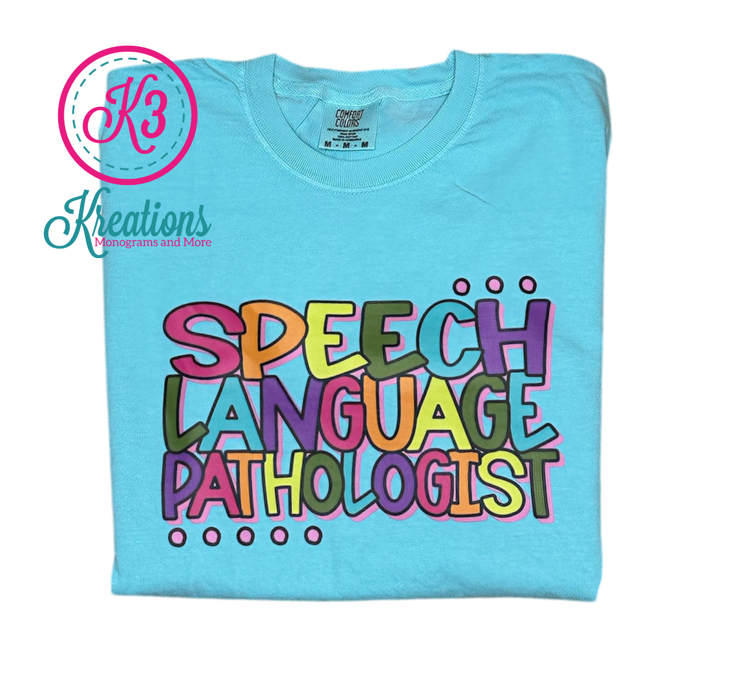 Adult Multi-Colored Speech Language Pathologist Comfort Colors Garment-Dyed Heavyweight T-Shirt