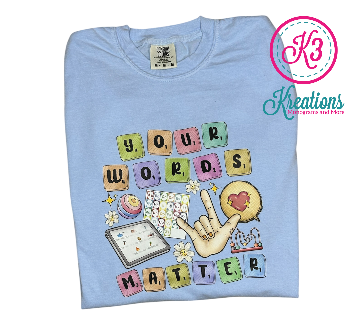 Adult Your Words Matter Comfort Colors Garment-Dyed Heavyweight T-Shirt
