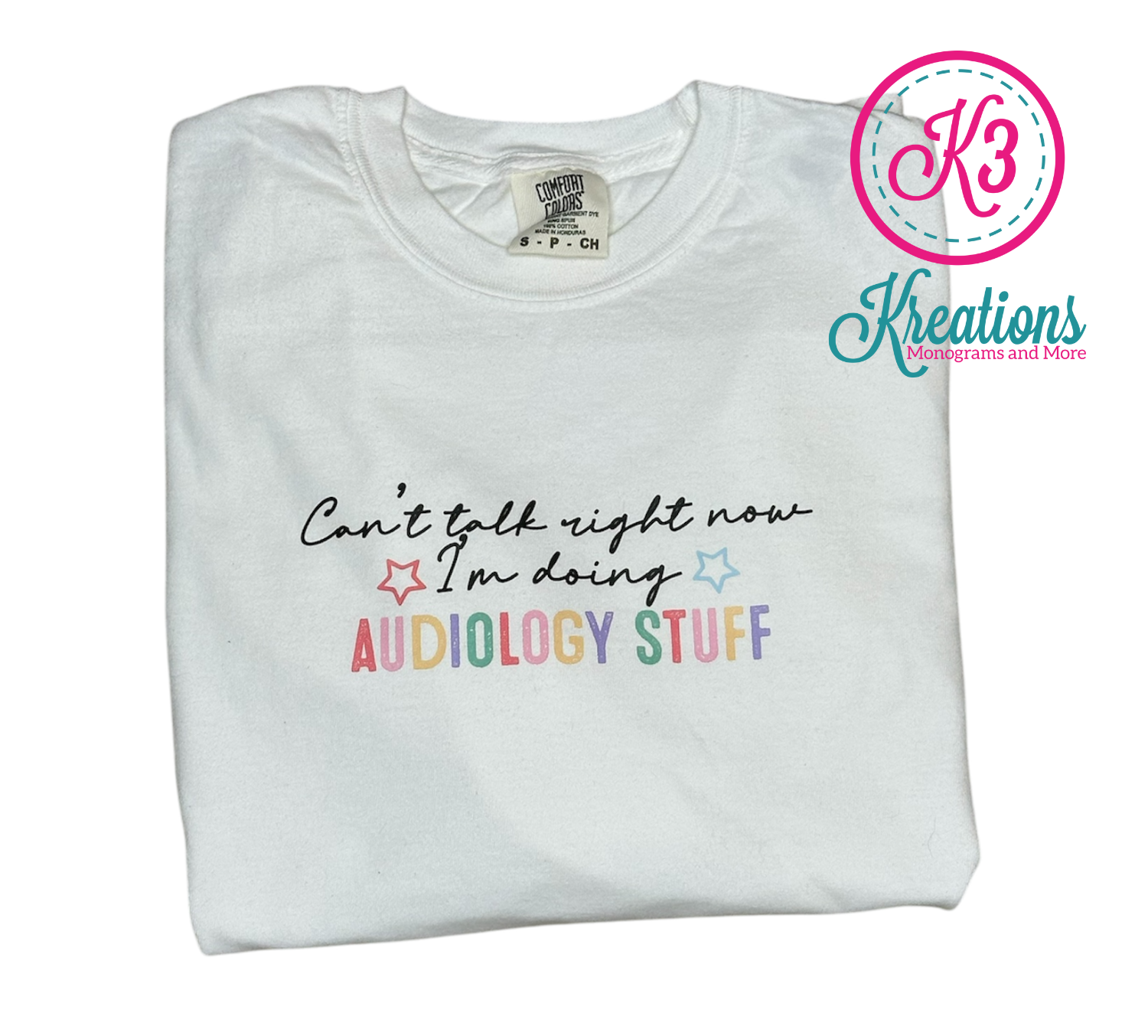 Adult Can&#39;t Talk Right Now Audiology Stuff Different Comfort Colors Garment-Dyed Crewneck Sweatshirt