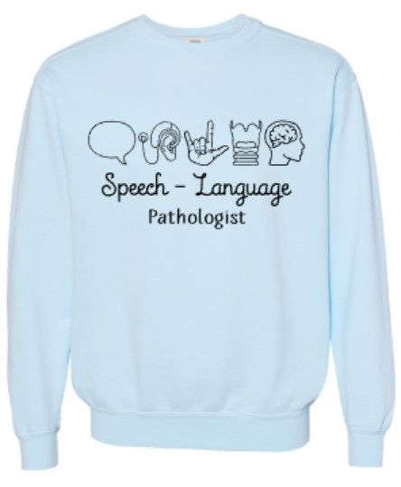 Adult Speech Language Pathologist Symbols Comfort Colors Garment-Dyed Crewneck Sweatshirt