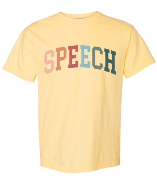 Adult Arced Speech Comfort Colors Garment-Dyed Heavyweight T-Shirt