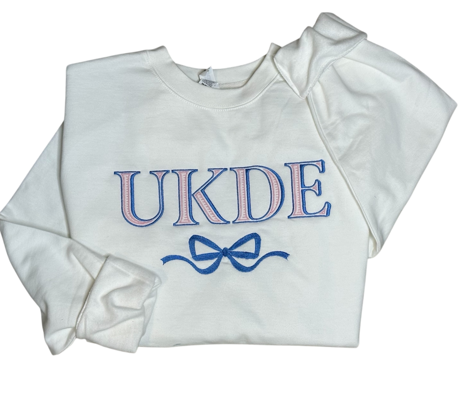UKDE Bow Embroidered Midweight Crewneck Sweatshirt (UKDE)