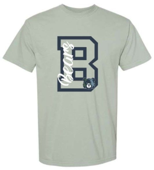 Adult B Bears with Mascot Comfort Colors Garment-Dyed Heavyweight Short Sleeve T-Shirt (MEB)