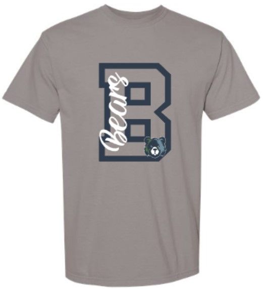 Youth B Bears with Mascot Comfort Colors Garment-Dyed Heavyweight Short Sleeve T-Shirt (MEB)