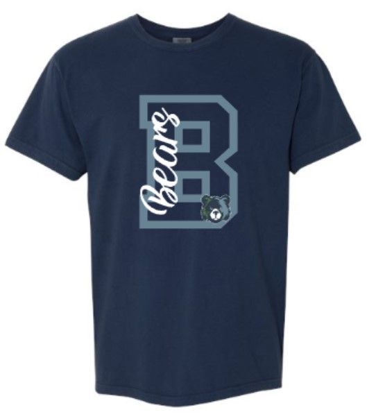 Adult B Bears with Mascot Comfort Colors Garment-Dyed Heavyweight Short Sleeve T-Shirt (MEB)