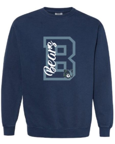Adult B Bears with Mascot Comfort Colors Garment-Dyed Sweatshirt (MEB)