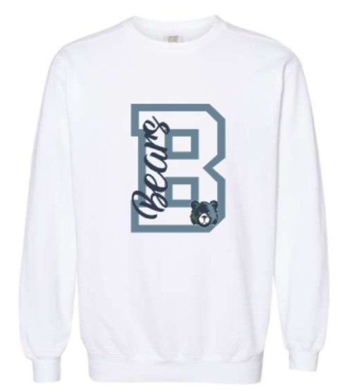 Adult B Bears with Mascot Comfort Colors Garment-Dyed Sweatshirt (MEB)