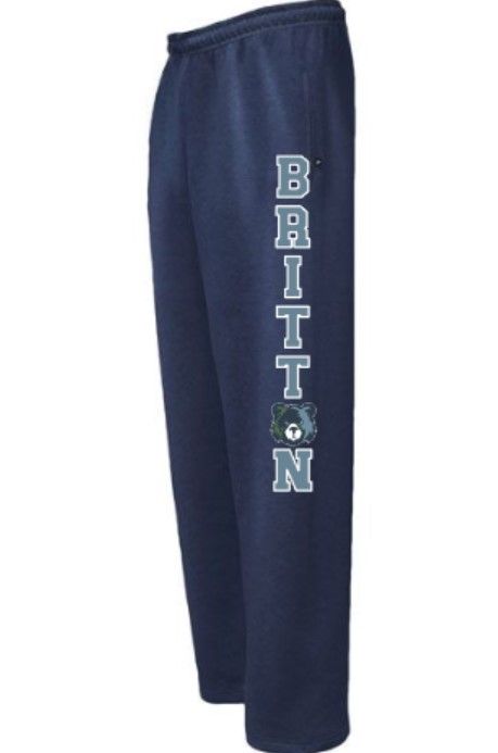 Youth or Adult Britton Open Bottom Sweatpants (MEB)