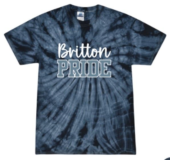 Youth or Adult Britton Pride Tie-Dye Short or Long Sleeve T-Shirt (MEB)