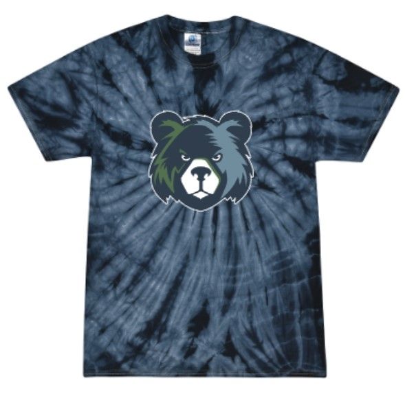 Youth or Adult Bear Tie-Dye Short or Long Sleeve T-Shirt (MEB)