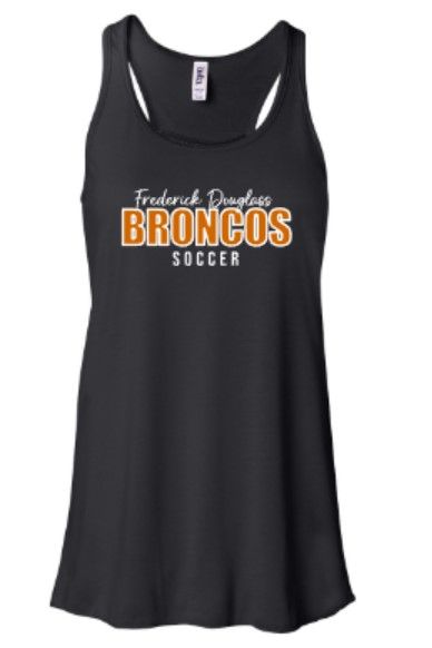 Ladies Frederick Douglass Broncos Soccer Bella + Canvas Flowy Racerback Tank (FDGS)