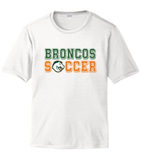 Youth or Adult Broncos Soccer Sport-Tek Dri Fit Short or Long Sleeve Tee (FDGS)