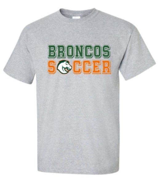 Adult Broncos Soccer Short or Long Sleeve Tee (FDGS)