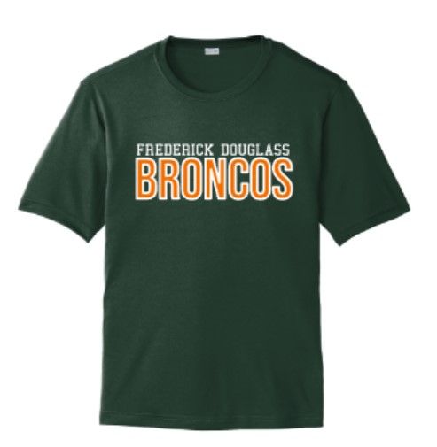 Youth or Adult Frederick Douglass Broncos Sport-Tek Dri Fit Short or Long Sleeve Tee (FDGS)