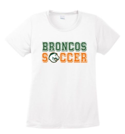 Ladies Broncos Soccer Sport-Tek Dri Fit Short Sleeve Tee (FDGS)