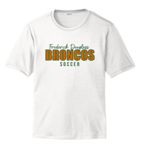 Youth or Adult Frederick Douglass Broncos Soccer Sport-Tek Dri Fit Short or Long Sleeve Tee (FDGS)