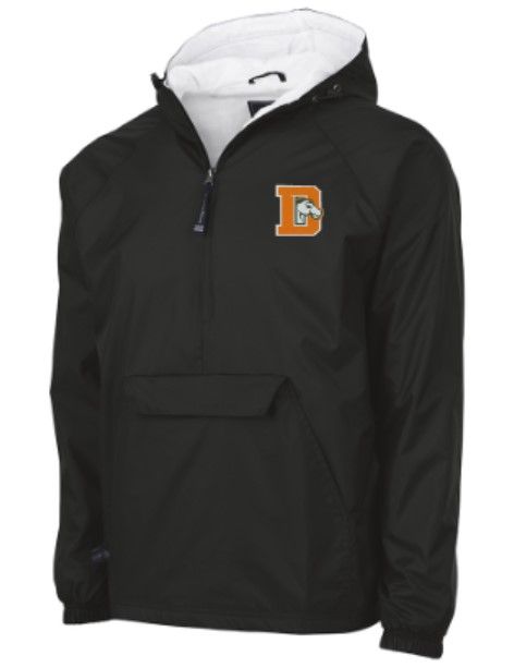 Charles River 1/2 Zip Lined Rain Pullover with Choice of Logo (FDGS)