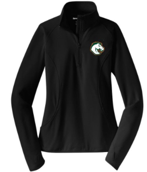 Ladies Sport-Tek® Sport-Wick® 1/2-Zip Pullover with Choice of Logo (FDGS)