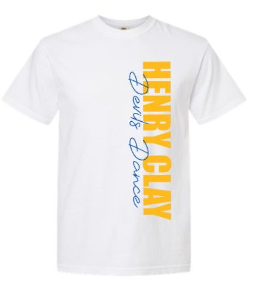Youth or Adult Vertical Henry Clay Devils Dance Comfort Colors Garment-Dyed Short Sleeve Tee (HCDT)