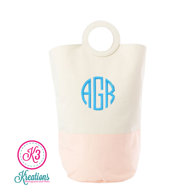 Powder Pink Laundry Hamper