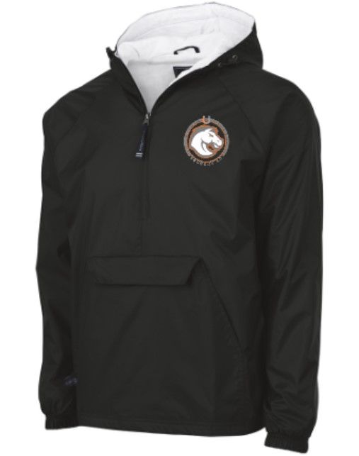 Adult Charles River 1/2 Zip Lined Rain Pullover with Embroidered Frederick Douglass XC Logo (FDXC)