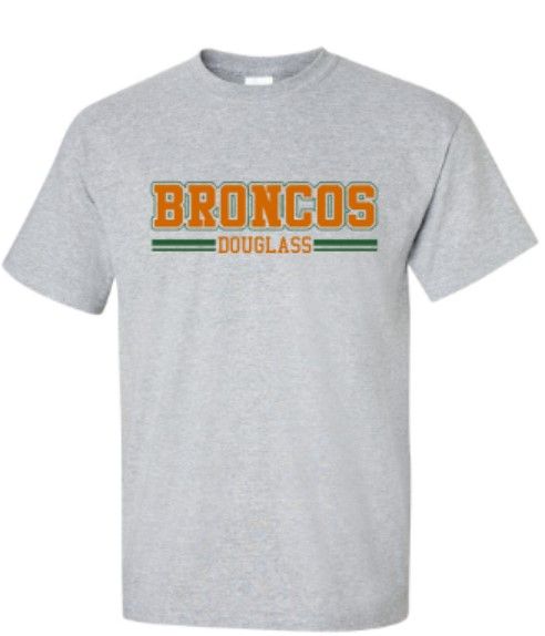 Youth or Adult Broncos Douglass Gildan Short or Long Sleeve Tee (FDXC)