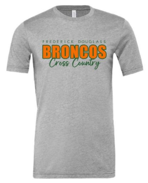 Youth Frederick Douglass Broncos Cross Country Bella + Canvas CVC Jersey Short Sleeve Tee (FDXC)