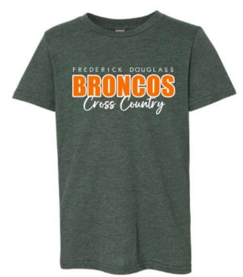 Youth Frederick Douglass Broncos Cross Country Bella + Canvas CVC Jersey Short Sleeve Tee (FDXC)