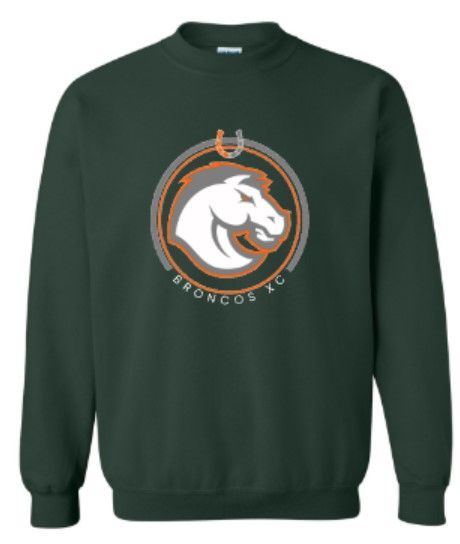 Youth or Adult Broncos XC Logo Gildan Sweatshirt (FDXC)