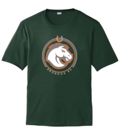 Youth Broncos XC Logo Sport-Tek® PosiCharge® Competitor™ Short Sleeve Tee (FDXC)