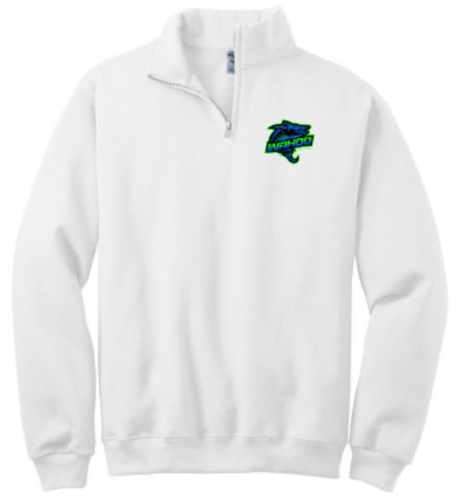 Adult Left Chest Full Color Wahoo JERZEES NuBlend 1/4 Zip Sweatshirt (WWR)