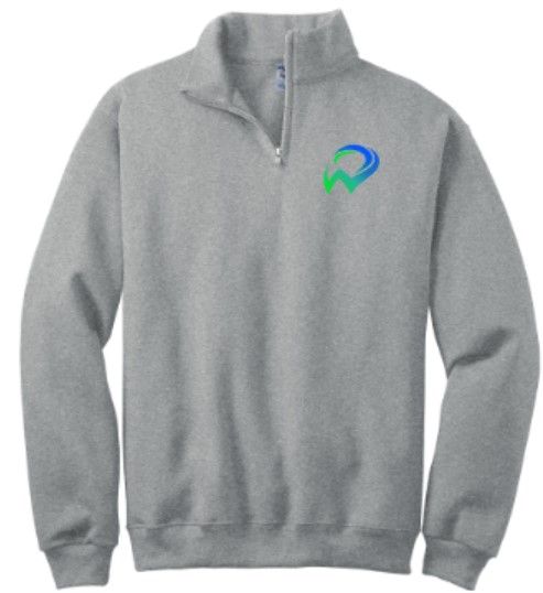 Adult Left Chest W JERZEES NuBlend 1/4 Zip Sweatshirt (WWR)
