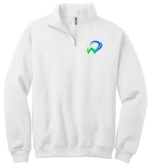 Adult Left Chest W JERZEES NuBlend 1/4 Zip Sweatshirt (WWR)