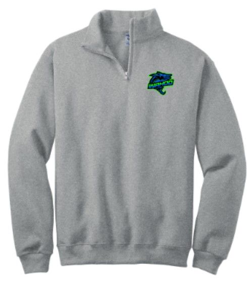 Adult Left Chest Full Color Wahoo JERZEES NuBlend 1/4 Zip Sweatshirt (WWR)