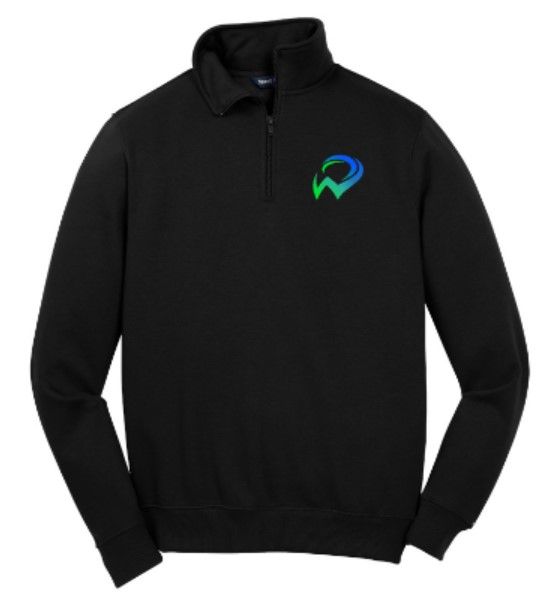 Ladies or Unisex Left Chest W Sport-Tek 1/4 Zip Sweatshirt (WWR)