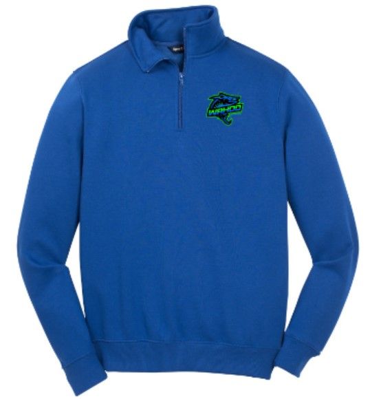 Ladies or Unisex Left Chest Full Color Wahoo Sport-Tek 1/4 Zip Sweatshirt (WWR)