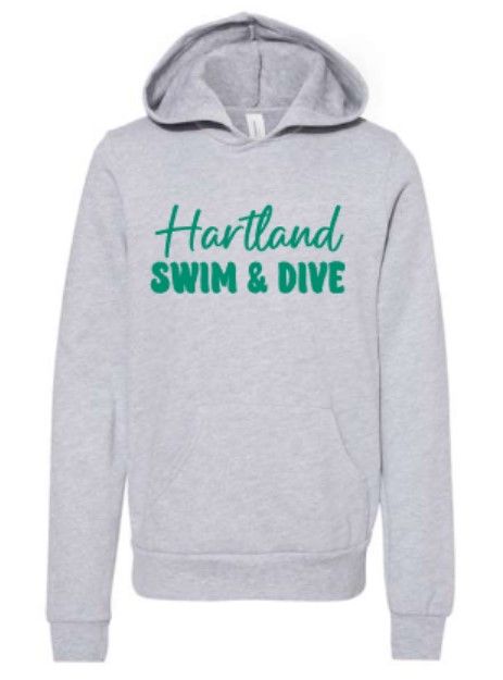 Youth Hartland Swim &amp; Dive Bella + Canvas Sponge Fleece Hooded Sweatshirt (HSDT)