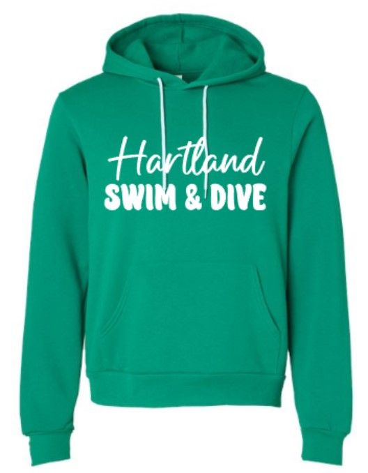Adult Hartland Swim &amp; Dive Bella + Canvas Sponge Fleece Hooded Sweatshirt (HSDT)