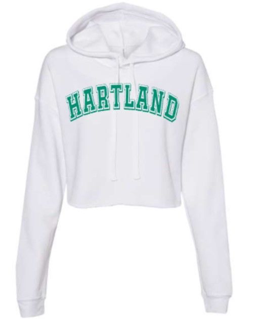 Ladies Hartland Bella + Canvas Crop Fleece Hoodie (HSDT)