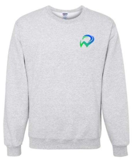 Youth or Adult Left Chest W Jerzees NuBlend Crewneck Sweatshirt (WWR)