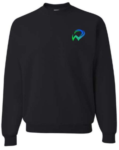 Youth or Adult Left Chest W Jerzees NuBlend Crewneck Sweatshirt (WWR)