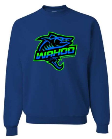 Youth or Adult Full Color Wahoo Jerzees NuBlend Crewneck Sweatshirt (WWR)