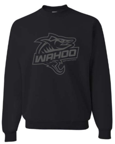 Youth or Adult Dark Gray Wahoo Jerzees NuBlend Crewneck Sweatshirt (WWR)